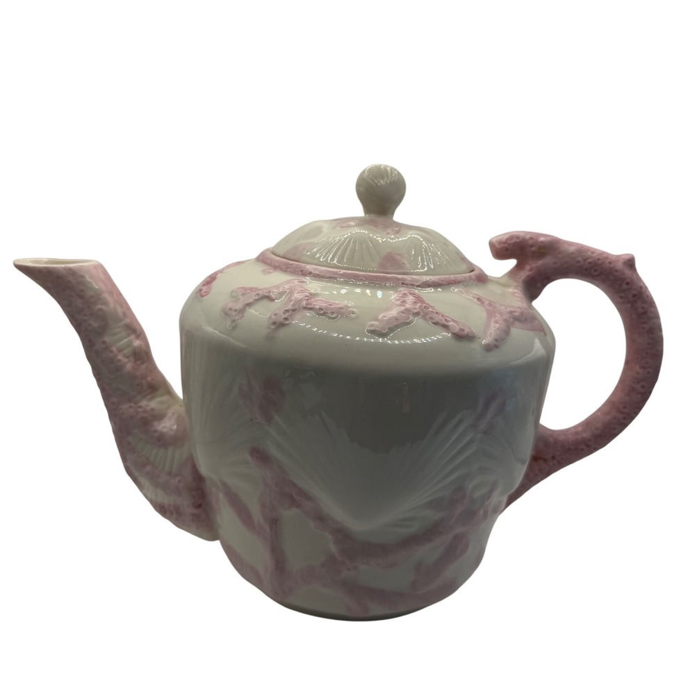 Belleek Ireland New‎ Shell Teapot Limited Edition 536/1250 Pink Coral 2007 Show